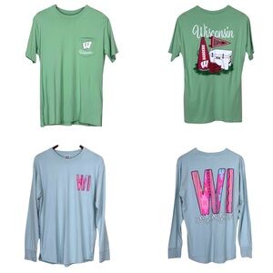 Bundle Captivating Badgers Short Sleeve Tee & Royce Wisconsin Long Sleeve Tee